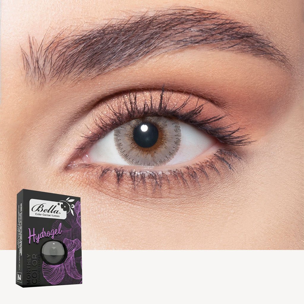 bella-monthly-color-contact-lenses-amber-gray Monthly Contact Lenses - Amber Gray - الصورة 1