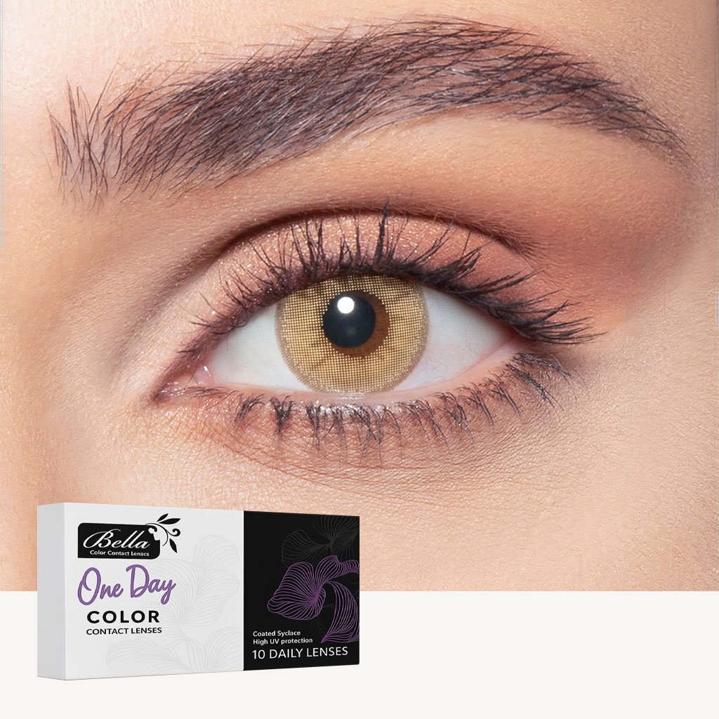 bella-one-day-color-contact-lenses-hazel-beige Daily Contact Lenses - Hazel Beige - الصورة 1