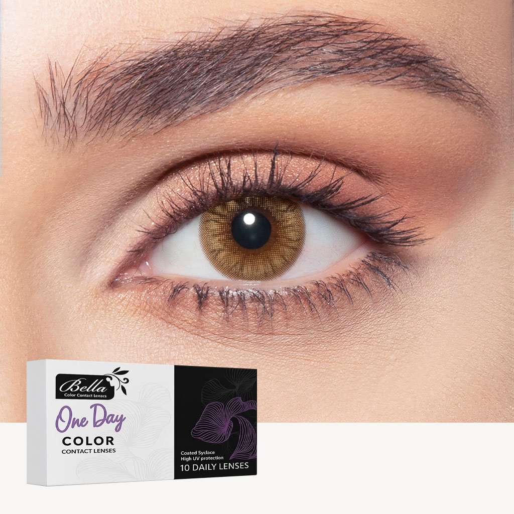 bella-one-day-color-contact-lenses-hazel-honey Daily Contact Lenses - Hazel Honey - الصورة 1